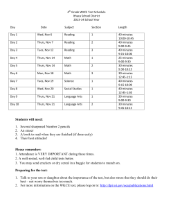 Students will need: 1. Several sharpened Number 2 pencils 2. An