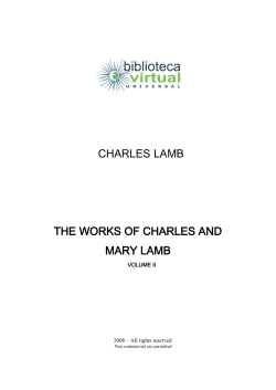 charles lamb the works of charles and mary lamb