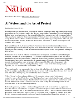Ai Weiwei and the Art of Protest