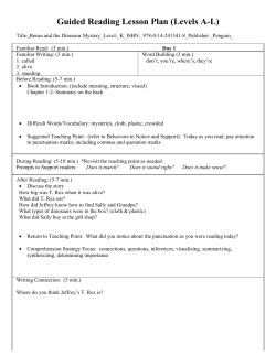 Guided Reading Lesson Plan (Levels AL)