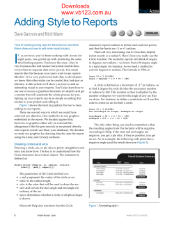 Adding Style to Reports