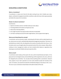 developing a constitution