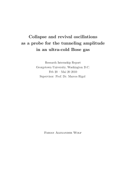 Collapse and revival oscillations as a probe for