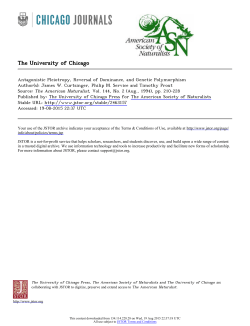 The University of Chicago - OpenKnowledge@NAU