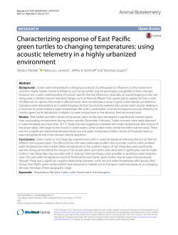 Characterizing response of East Pacific green turtles to changing