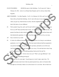 Stolzberg, Julie 1 JULIE STOLZBERG