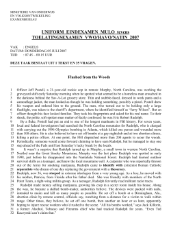 Flushed from the Woods - Het Examenbureau Suriname