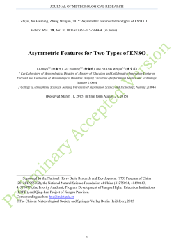 JOURNAL OF METEOROLOGICAL RESEARCH