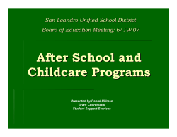 After School and Childcare Programs