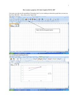 1 How to make a graph an APA Style Graph in EXCEL 2007 First