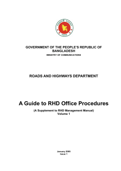 A Guide to RHD Office Procedures