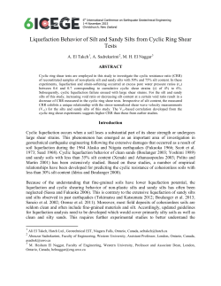Liquefaction Behavior of Silt and Sandy Silts from Cyclic Ring Shear