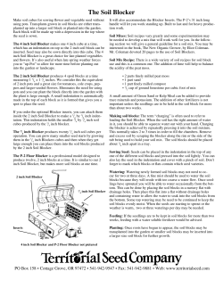 The Soil Blocker - Territorial Seed