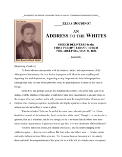 An Address to the Whites - National Humanities Center