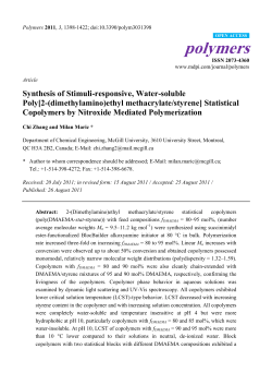 Synthesis of Stimuli-responsive, Water-soluble Poly[2