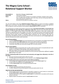 The Magna Carta School - Relational Support Worker