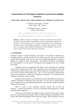 Construction of a Portuguese Opinion Lexicon from multiple resources