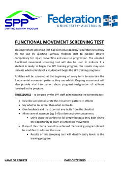 FUNCTIONAL MOVEMENT SCREENING TEST
