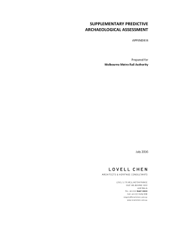 SUPPLEMENTARY PREDICTIVE ARCHAEOLOGICAL ASSESSMENT