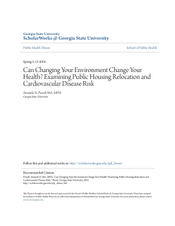 Can Changing Your Environment Change Your Health? Examining