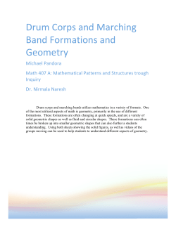 Drum Corps and Marching Band Formations and Geometry