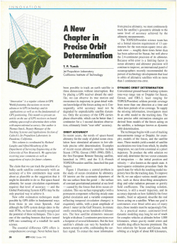 Chapter in Precise Orbit Determination