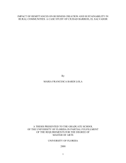 IMPACT OF REMITTANCES ON BUSINESS CREATION AND