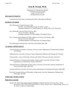 Scott Stroud - UT College of Liberal Arts