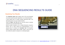 DNA Sequencing Trouble Shooting Guide