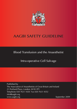 Intra-operative Cell Salvage