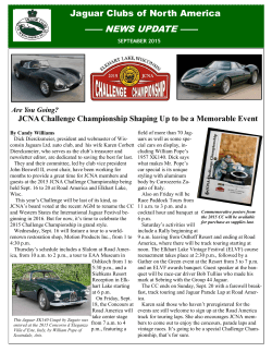 &mdash;&mdash; NEWS UPDATE &mdash;&mdash; - Jaguar Clubs of North America