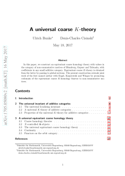 A universal coarse K-theory