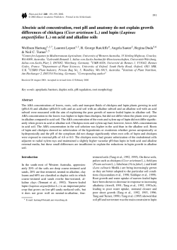 Abscisic acid concentration, root pH and anatomy do