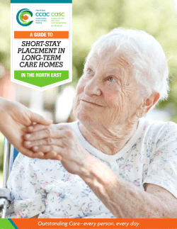 A Guide to Short-Stay Placement in Long-Term Care Homes