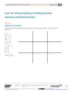 Lesson 19 - EngageNY