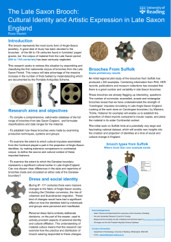 The Late Saxon Brooch: Cultural Identity and