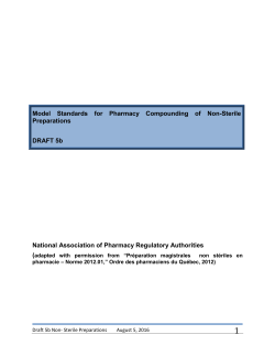 Model Standards for Pharmacy Compounding of Non