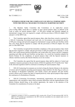 IMO Ref. T2-MSS/2.11.1 MSC.1/Circ.1189 30 May 2006 INTERIM