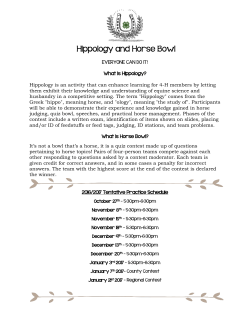 Hippology and Horse Bowl - University of Tennessee Extension