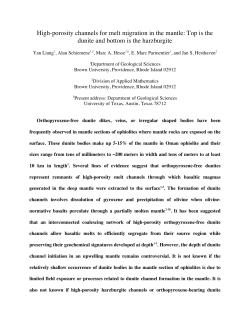 High-porosity channels for melt migration in the