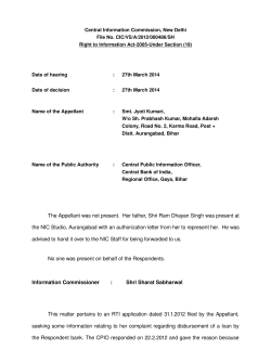 The Appellant was not present. Her father, Shri Ram Dhayan Singh