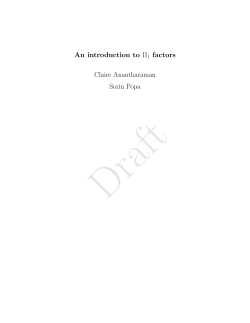 An Introduction to II_1 factors - UCLA Department of Mathematics