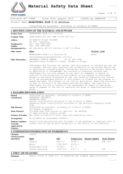 Material Safety Data Sheet