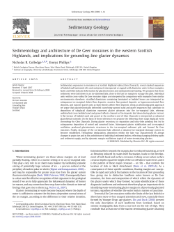 Sedimentology and architecture of De Geer moraines in the western