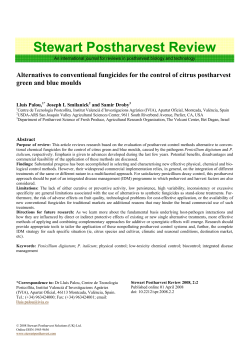 Alternatives to conventional fungicides for the control of citrus