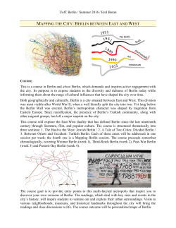 mapping the city: berlin between east and west