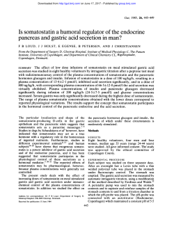 pancreas and gastric acid secretion in man?