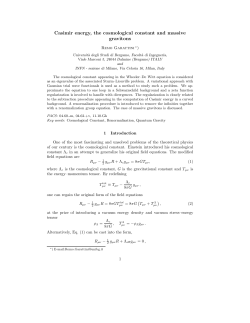Casimir energy, the cosmological constant and massive gravitons