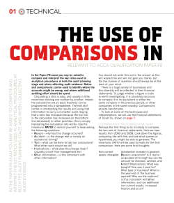 RATIOS - The use of comparisons in