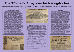 Why was the WAAC formed? - Stephen F. Austin State University